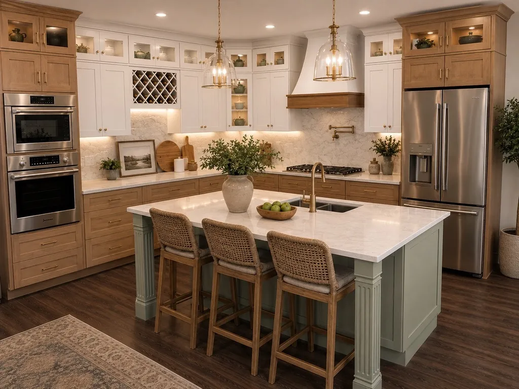 Kitchen mixing three ECG Shaker finishes